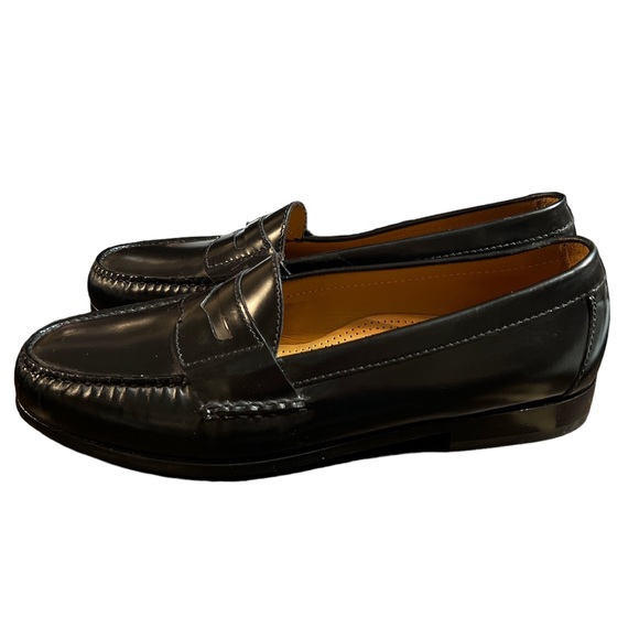 🎉2X HP🎉Cole Haan Pinch Penny Black Leather Dress Shoes - Picture 3 of 10